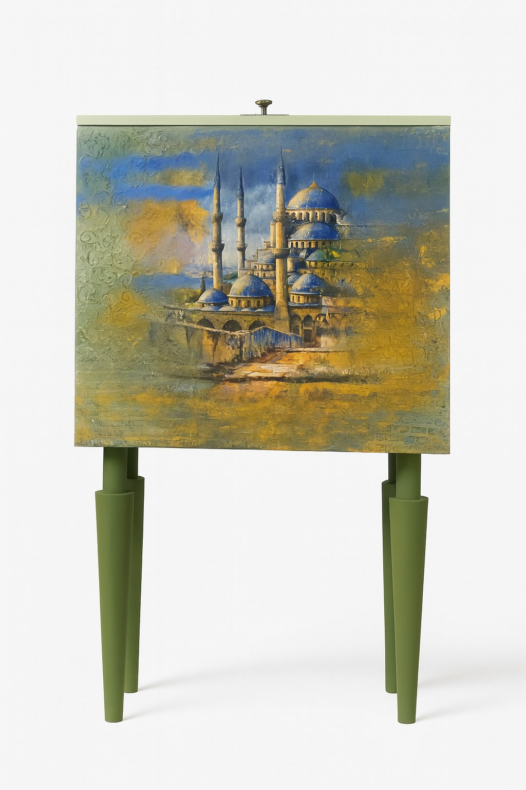 Handmade Prayer Stand - Mosque art Prayer Mat Storage