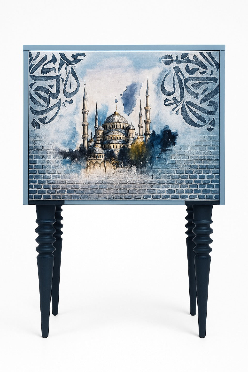 Handmade Prayer Stand - Decoupage art Prayer Mat Storage