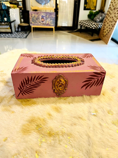 Tissue Box - With Unique Pink Design