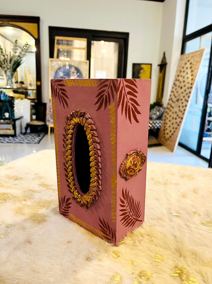 Tissue Box - With Unique Pink Design