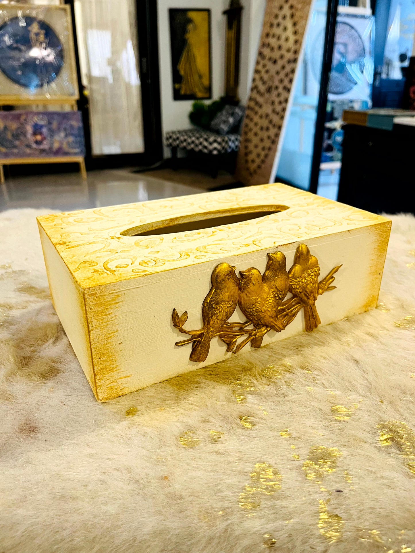 Tissue Box - With Birds family Design