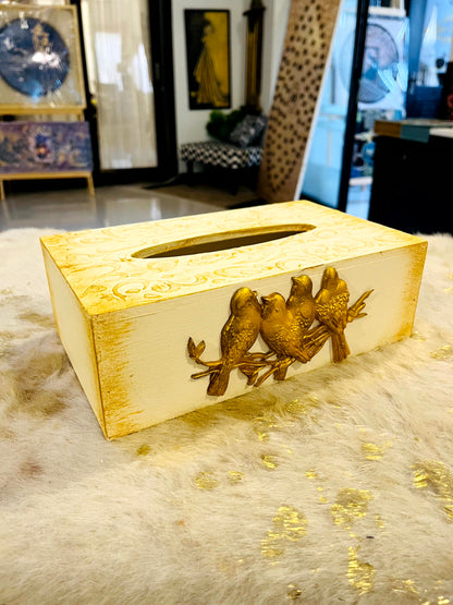 Tissue Box - With Birds family Design