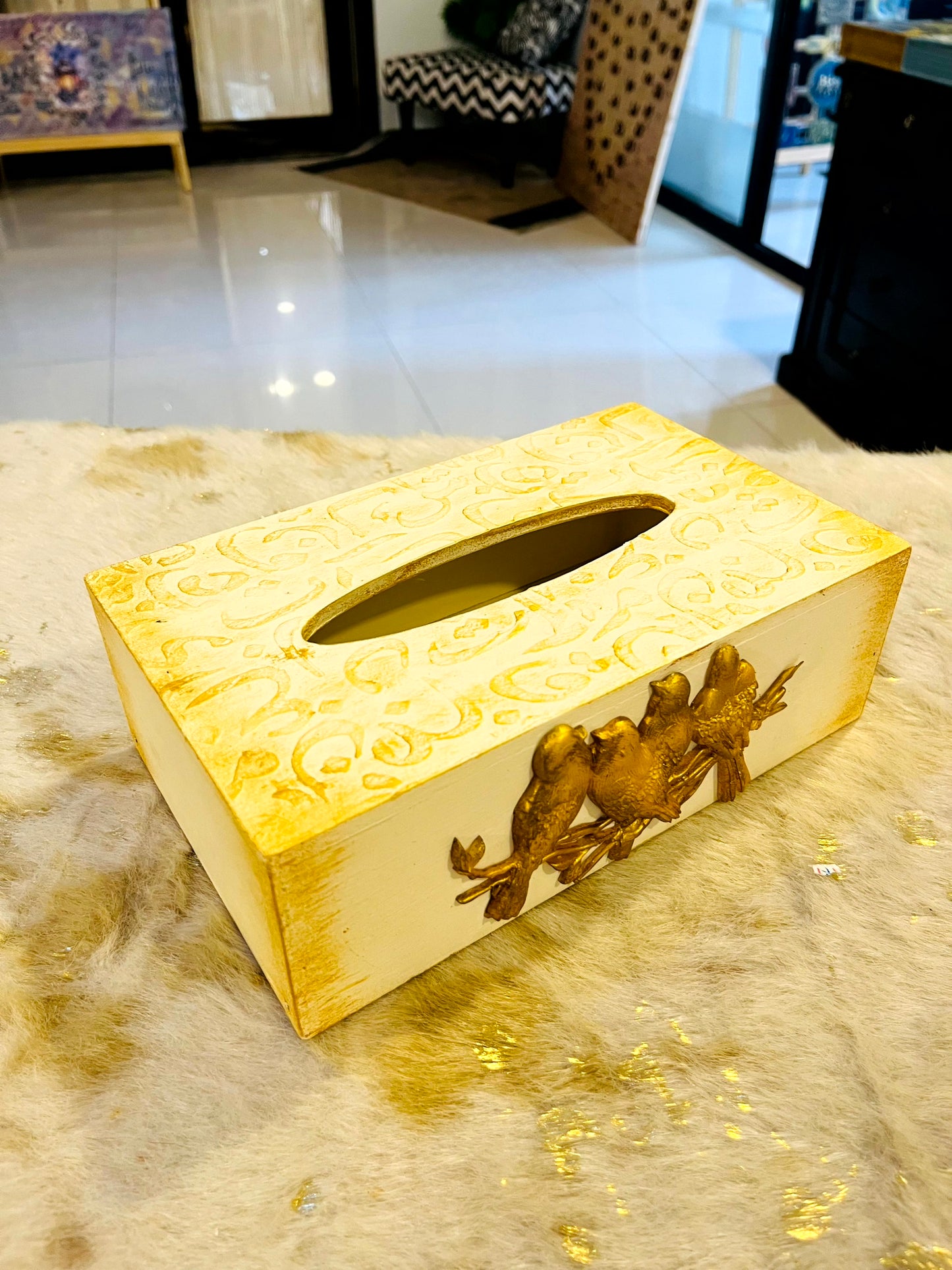 Tissue Box - With Birds family Design