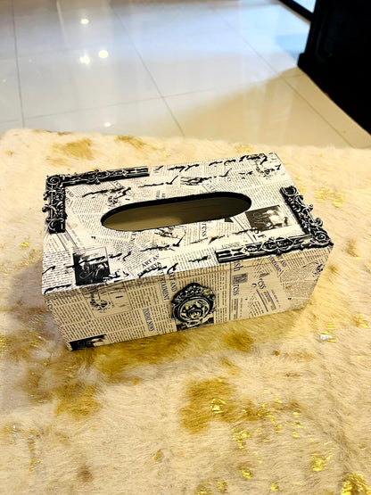 Tissue Box - With News Paper Design