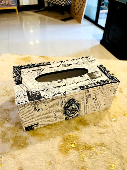 Tissue Box - With News Paper Design