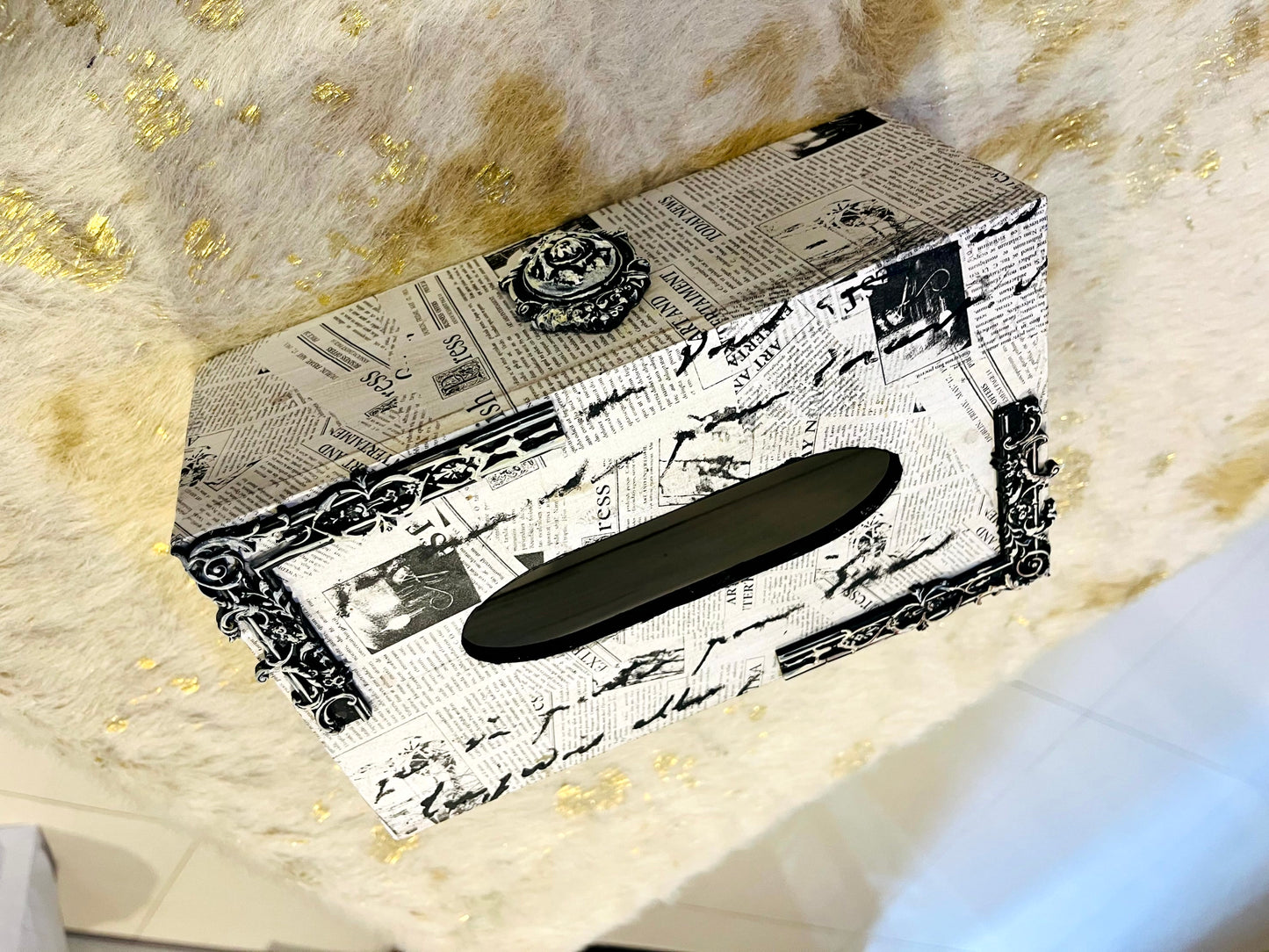 Tissue Box - With News Paper Design