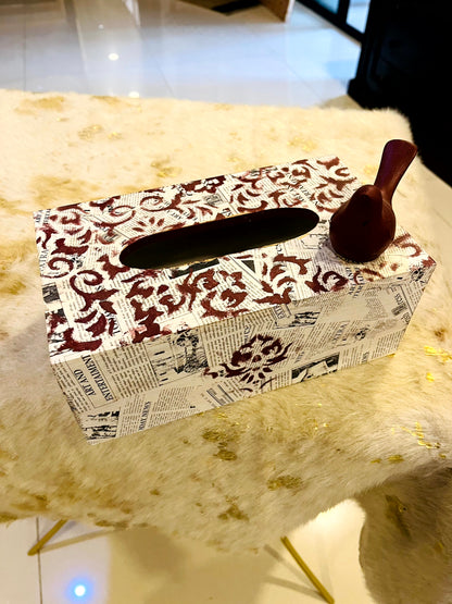 Tissue Box - With Customize Bird Design