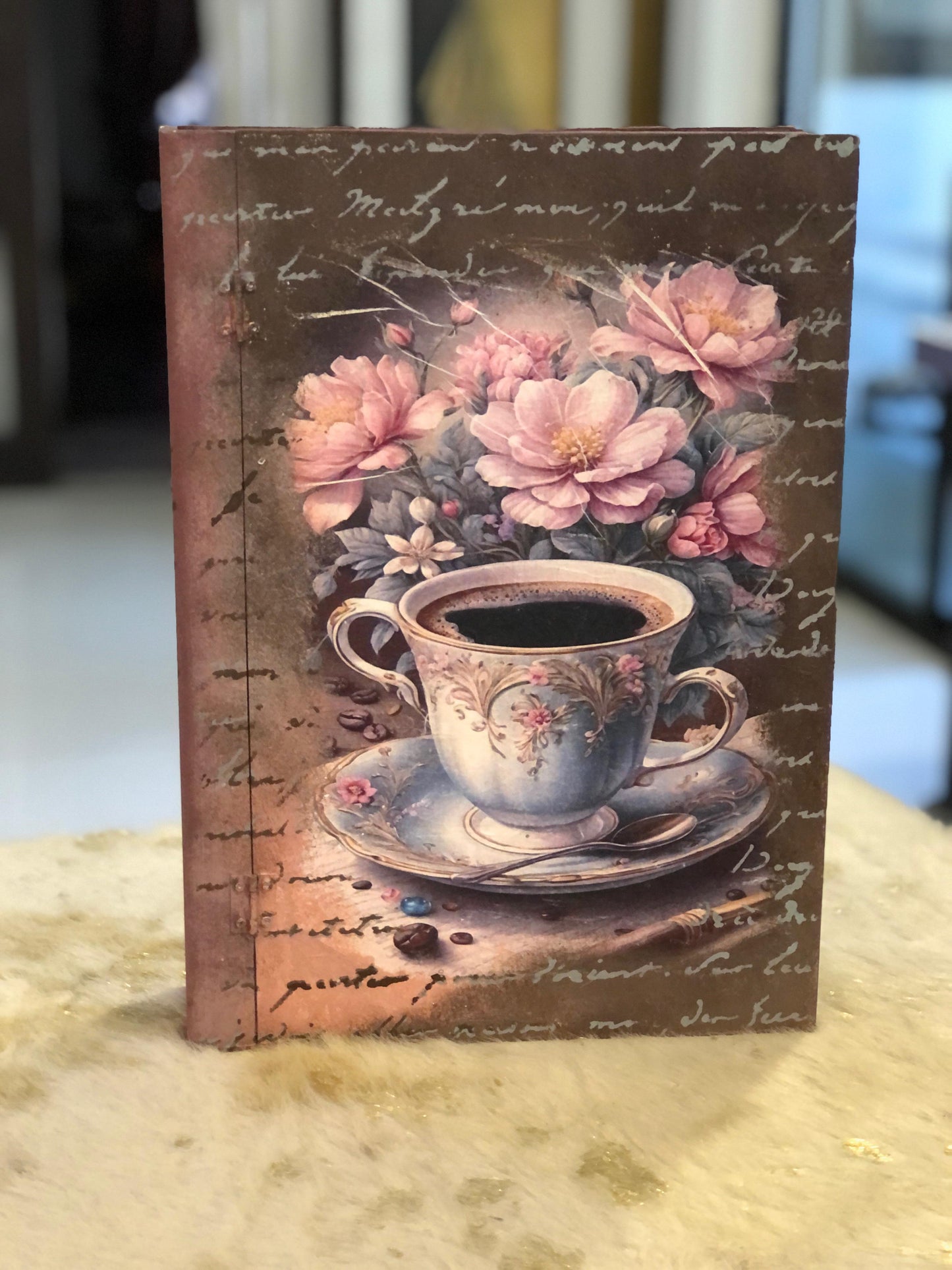 Home Decor Box - Customize Floral Coffee Book Box