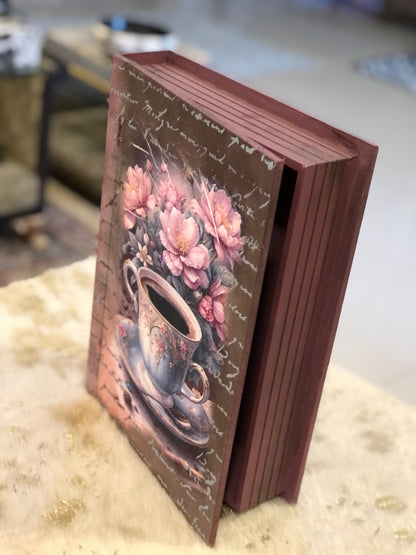 Home Decor Box - Customize Floral Coffee Book Box