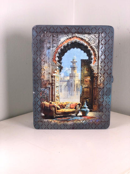 Quran Box - Handmade Wooden Quran Box with Historic Masjid Design – Islamic Calligraphy & Art