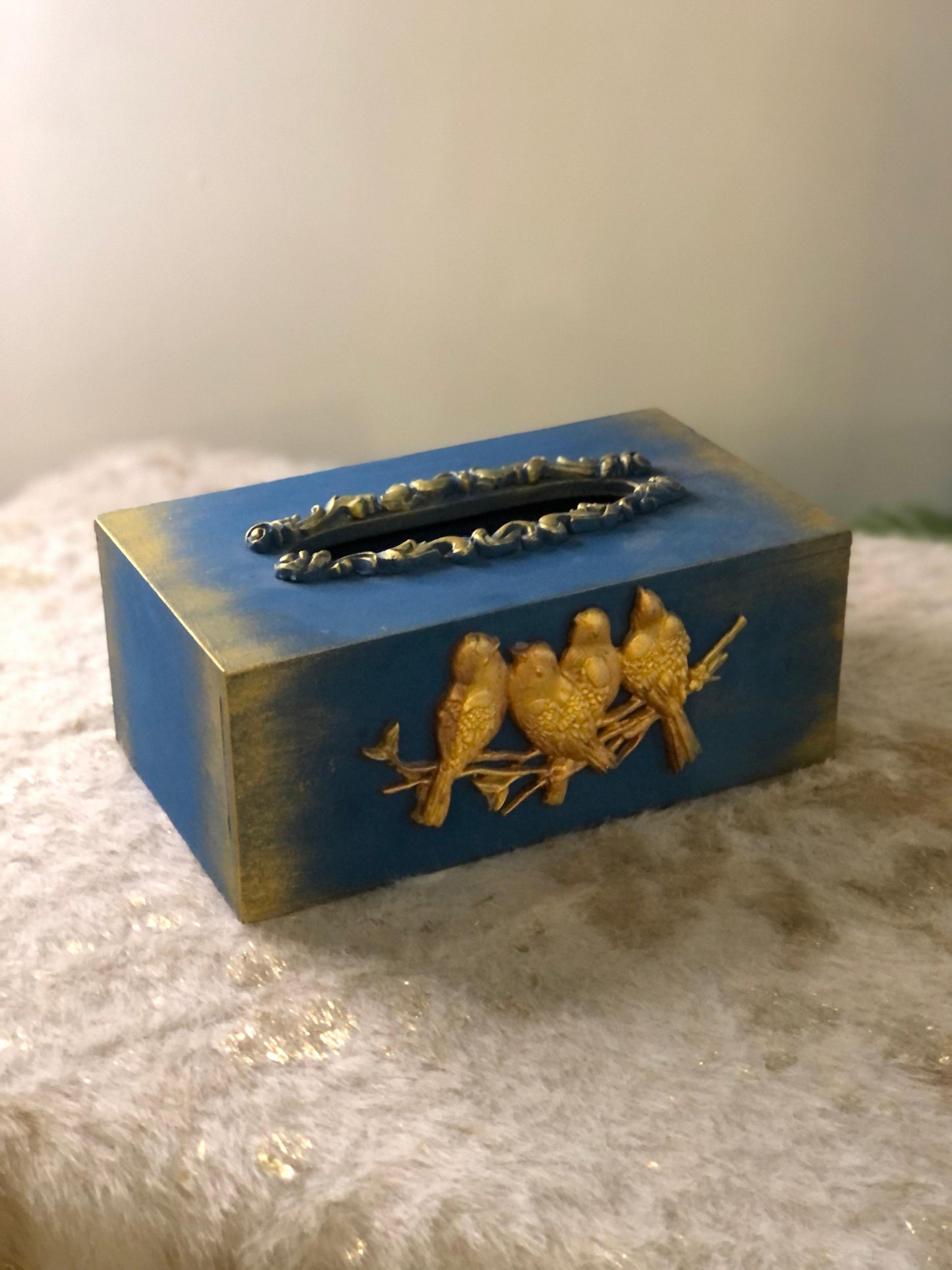 Tissue Box - With Birds family Design