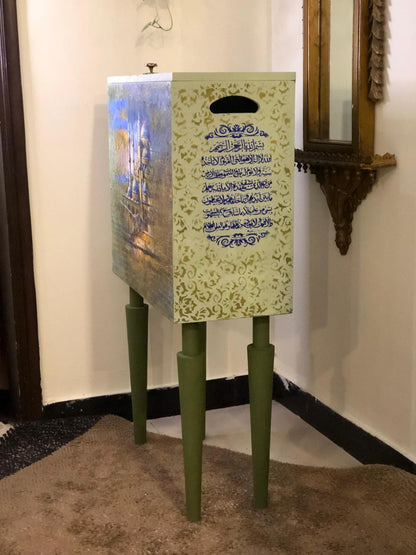 Handmade Prayer Stand - Mosque art Prayer Mat Storage