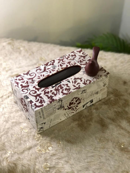 Tissue Box - With Customize Bird Design