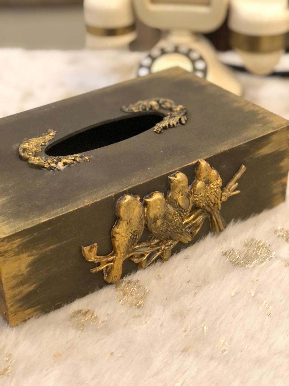 Tissue Box - With Birds family Design