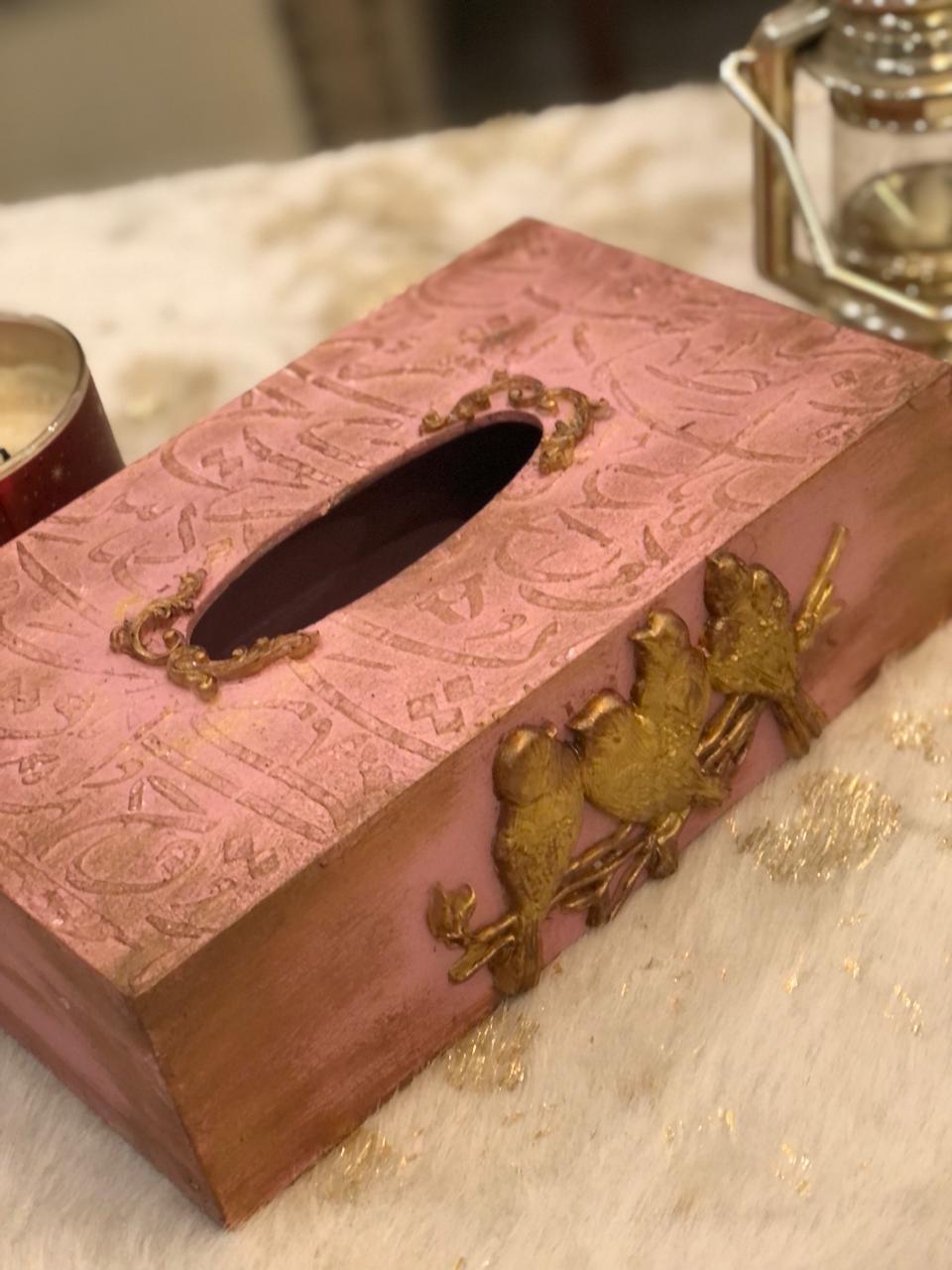 Tissue Box - With Birds family Design