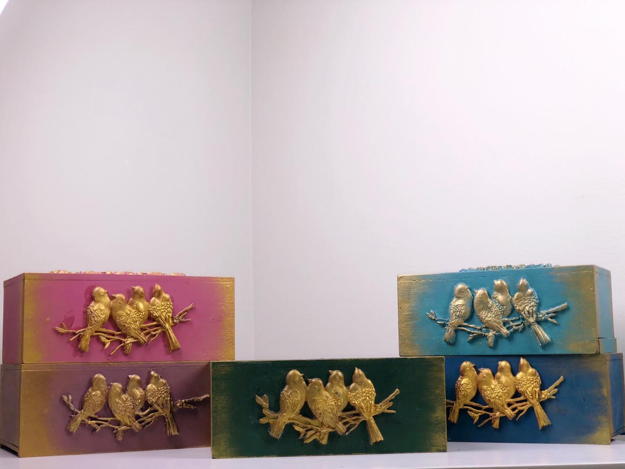 Tissue Box - With Birds family Design