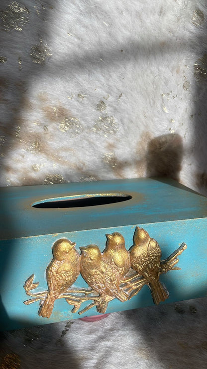 Tissue Box - With Birds family Design
