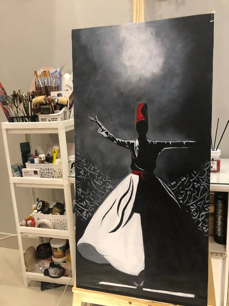 Handmade Painting - Rumi Painting Wall Art