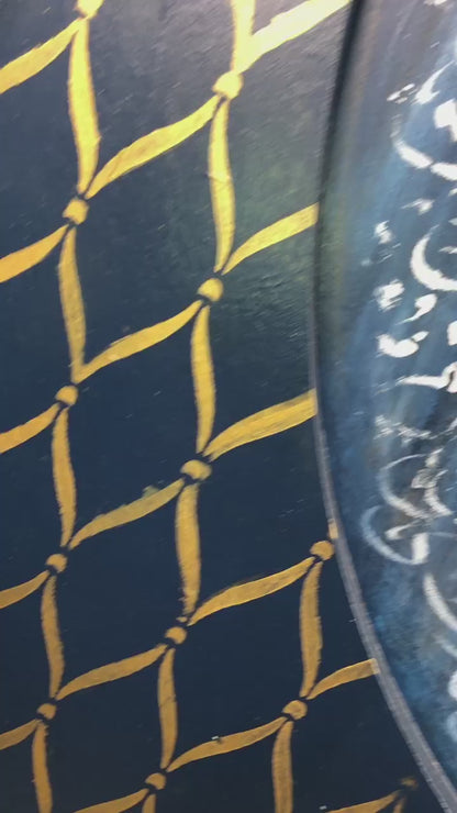 HandCrafted Wooden Frame Art – Whirling Dervish Painting with Arabic Calligraphy